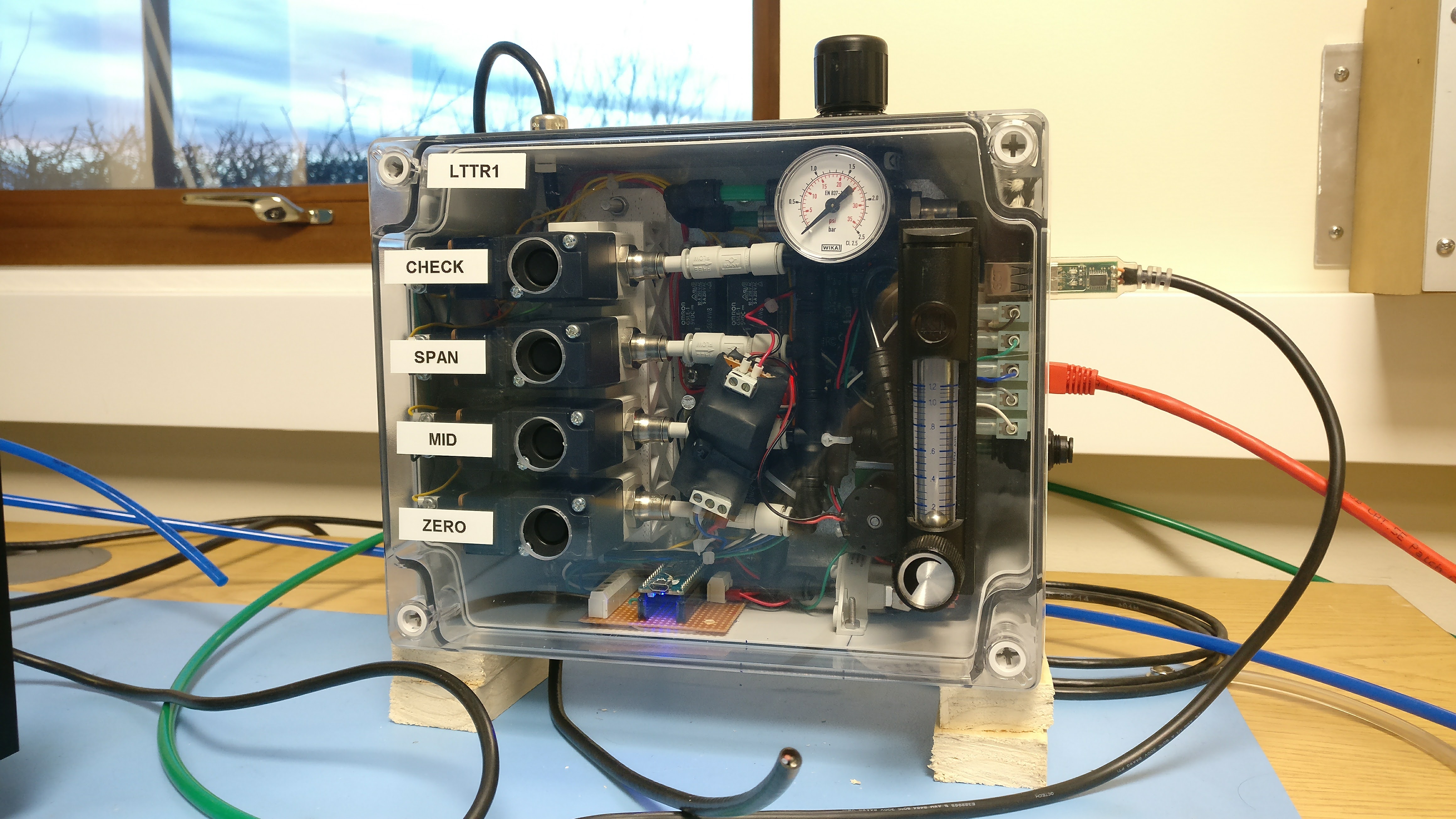 The sensor testing system I developed whilst at Analox.